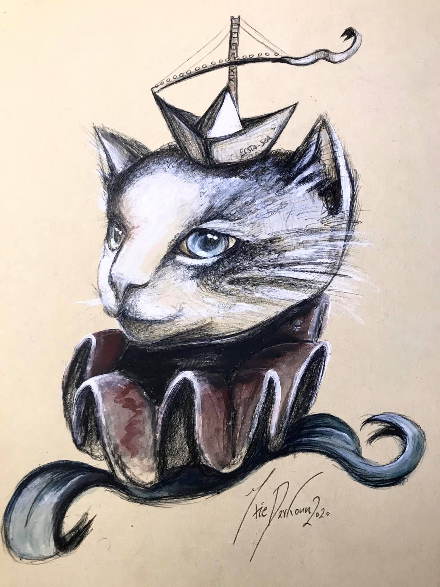 "San Francisco - The Sea - The Cat" • sold