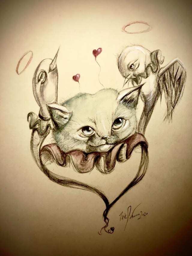 "Cat - Angels - Love" • sold