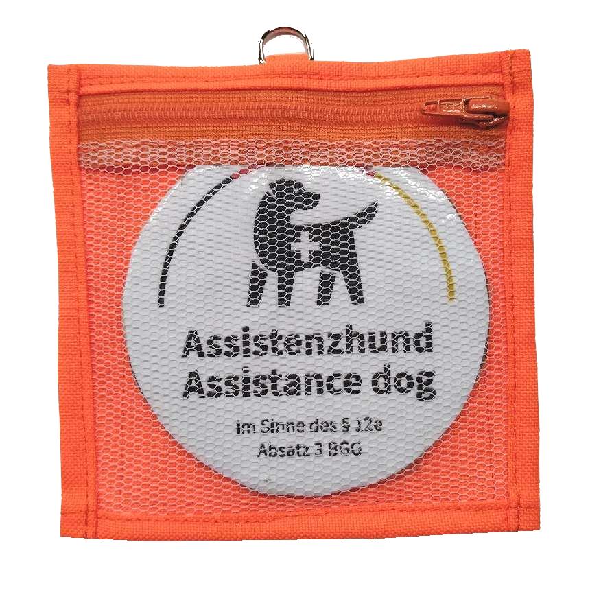 Tasche mit Fach für die Plakette Assistenzhund