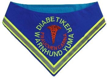 Halstuch für Diabetikerwarnhunde, Diabetiker, Warnhund, Halstuch, Hunde
