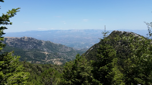 Blick von 1600m auf das Tal von Sparta