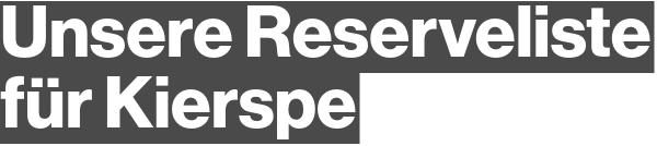 Reserveliste der UWG Kierspe zur Kommunalwahl in Kierspe 2025