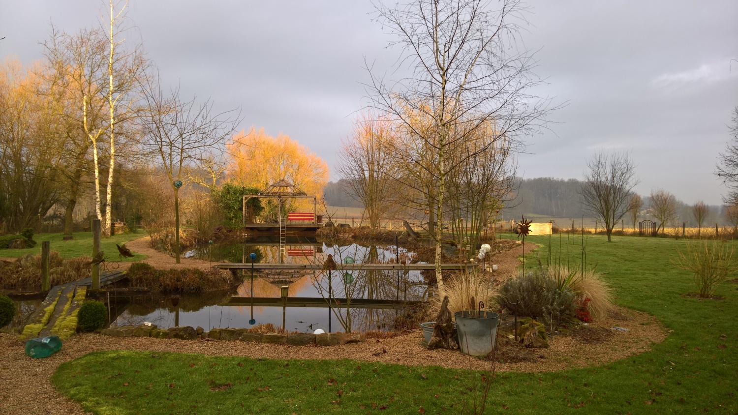 Morgenstimmung über dem Teich