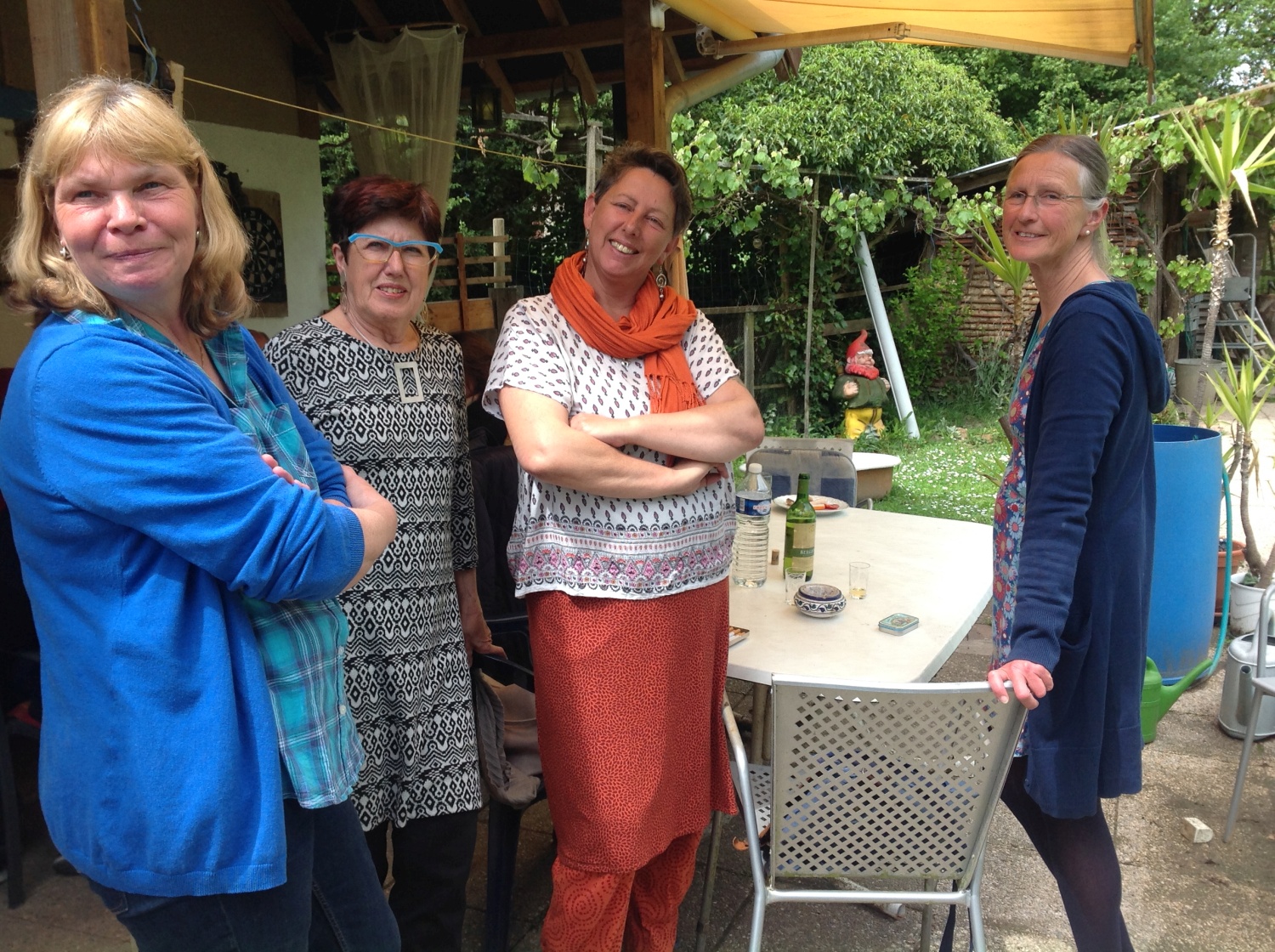 Besuch bei Hans - Susanne, Regine, ich und Annette