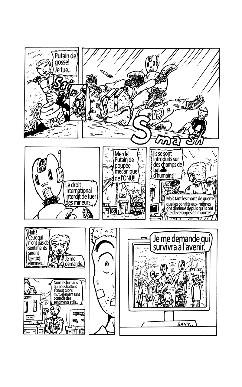 Manga original en 1 page(Français)  "Poupée et homme"