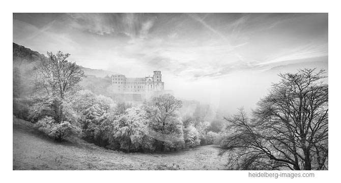 Archiv-Nr. h2017160 | Heidelberger Schloss im Nebel versunken 