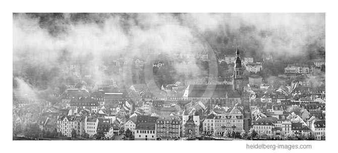 Archiv-Nr. h2014188 | Heidelberg, Altstadt im Morgennebel