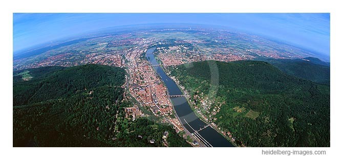 Archiv-Nr. lc10-6810 | Luftbild von Heidelberg mit Blick in die Rheinebene