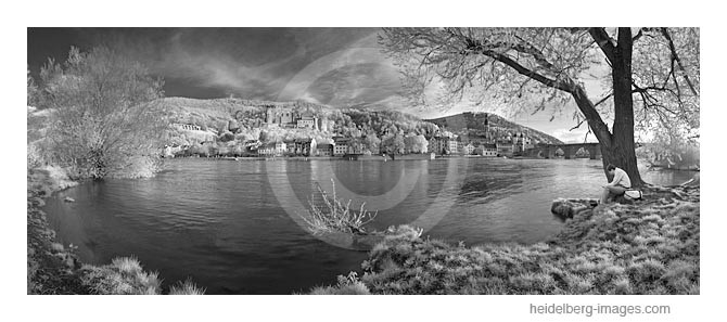 Archiv-Nr.  h2011106a | Blick vom Ufer aus auf Heidelberg