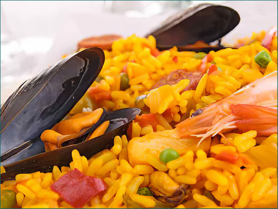 Paelha com frutos do mar