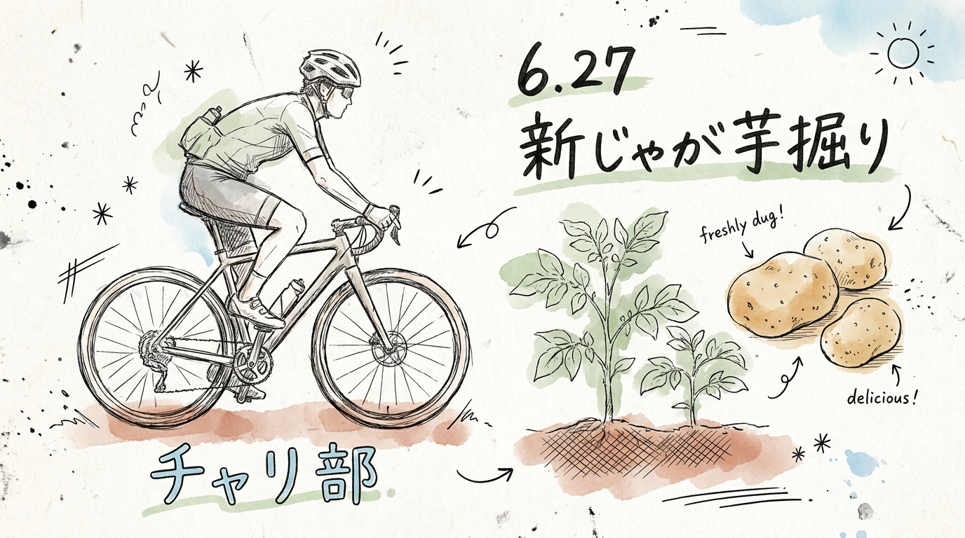 【大人の自転車部！チャリ部】初夏の新じゃが芋掘りサイクリング体験｜最高のじゃがバターを味わうライドツアー【美園ファーマーズ倶楽部】