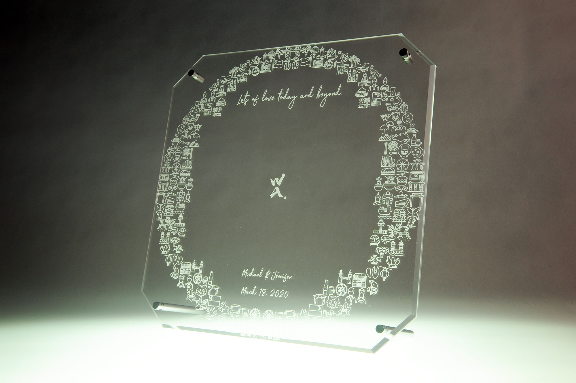 Online acrylic laser engraving Acrylic display design production