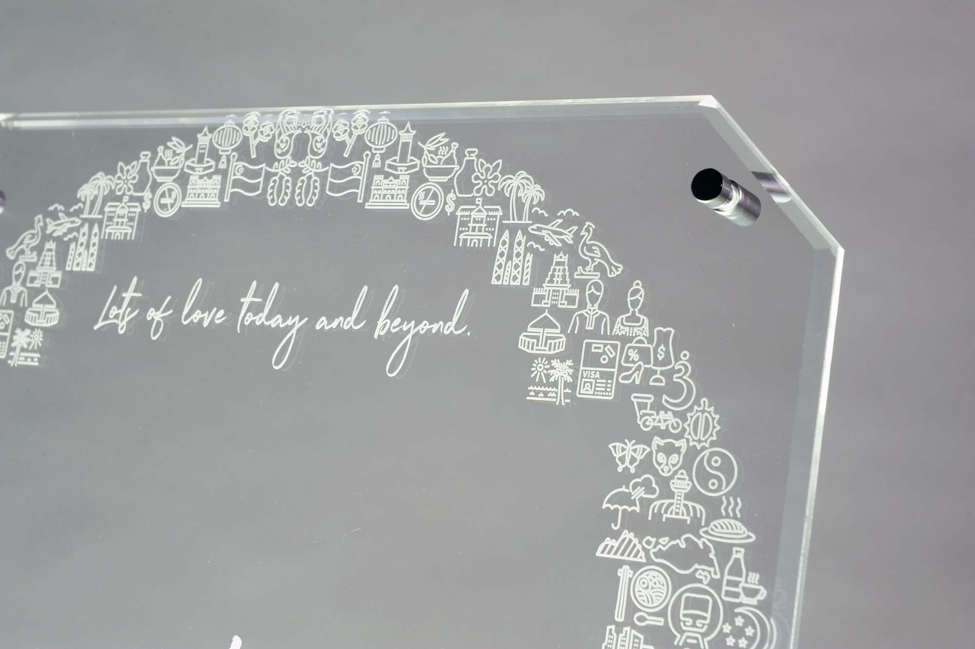 Online acrylic laser engraving Acrylic display design production