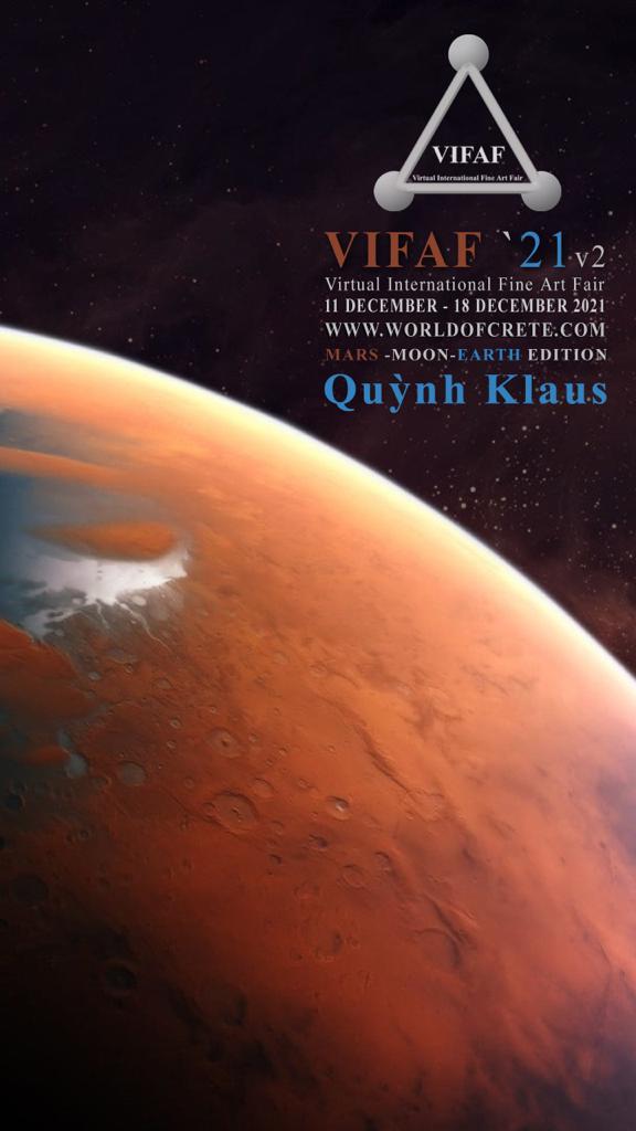 Werbebild zur volldigitalen World of Crete VIVAF Ausstellung auf dem Mars