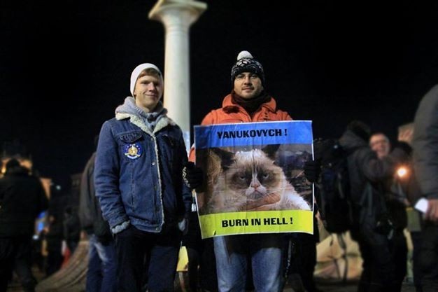 Maidan participants - a lot of them, russian speaking ukrainians