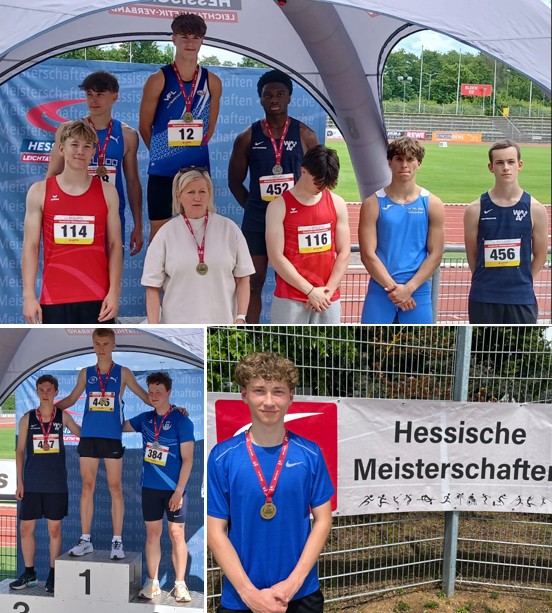 Hess. Jugendmeisterschaften: 6 Medaillen für die WLV-Athleten