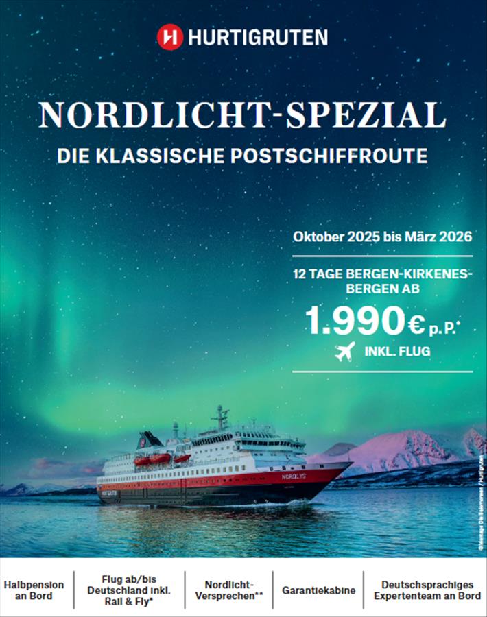 Norwegen Küste im Winter mit Hurtigruten Signature entdecken...