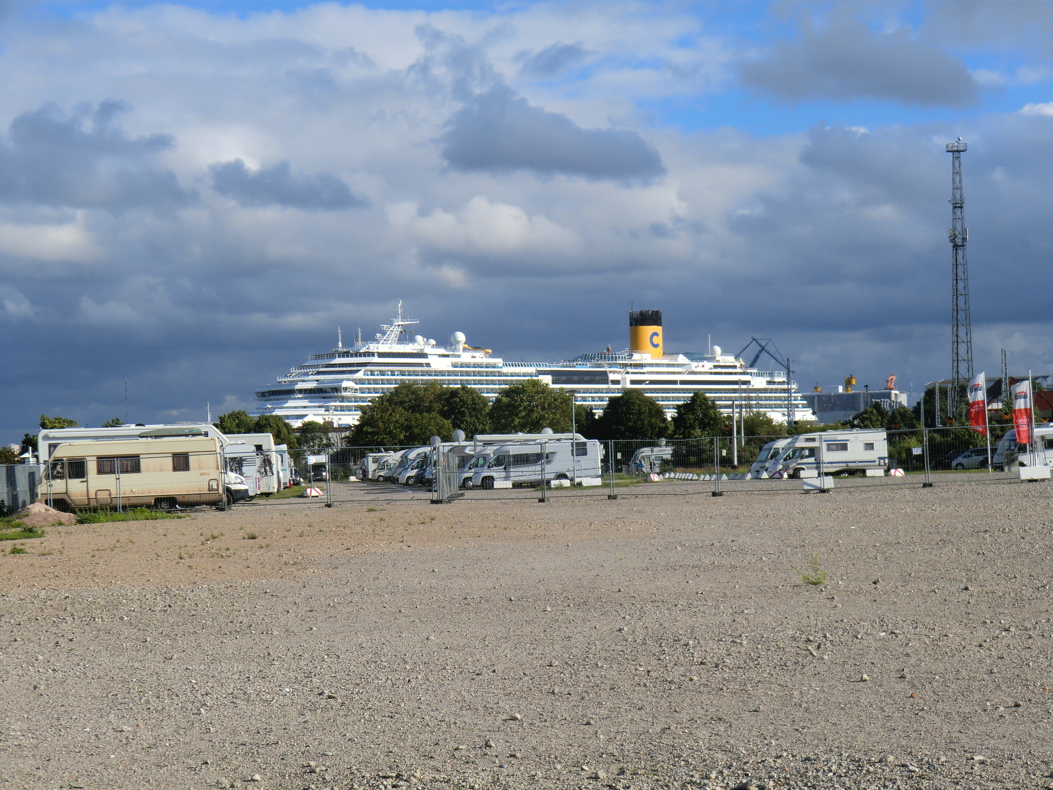 Der Stellplatz in Warnemünde