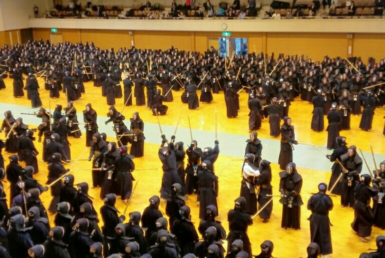 大会前の朝稽古風景