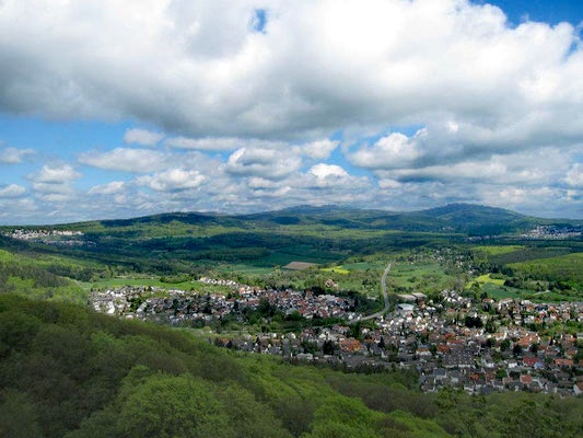 Magnifique vue de la plaque commémorative Staufenschwur vers le Feldberg