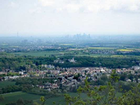 Francfort Mainhattan en fond