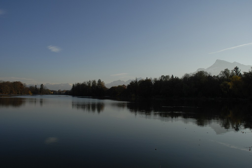 Abendstimmung am Leopoldskroner Weiher.