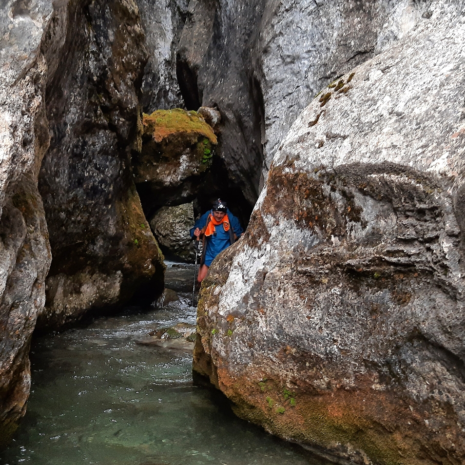 Entrance to the Waterfall in Southern Kyrgyzstan 