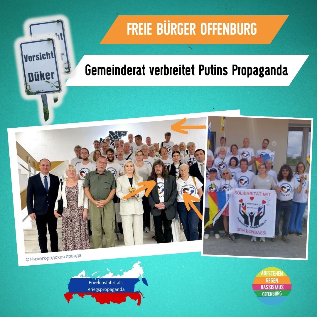 Gemeinderat aus Offenburg verbreitet Putins Propaganda