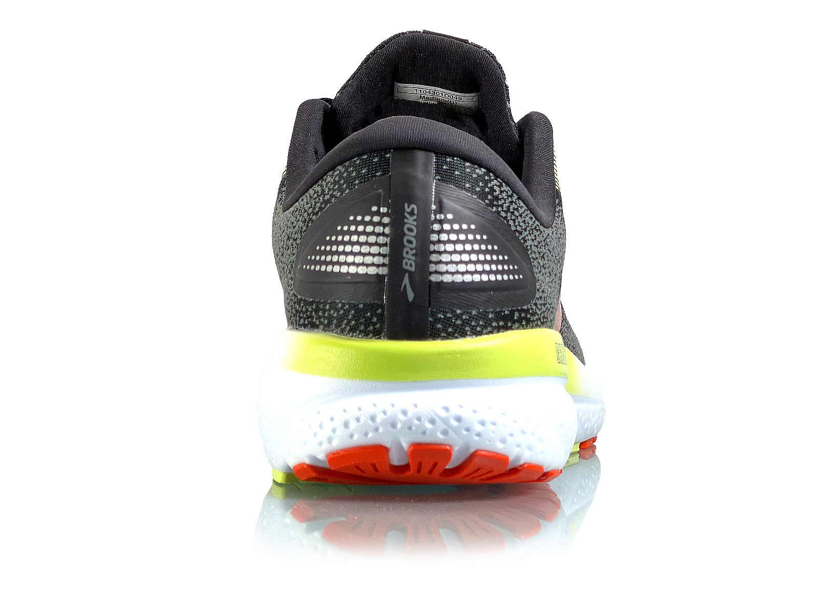 Brooks Ghost 16 GTX Herren Black/Mandarin Red/Green