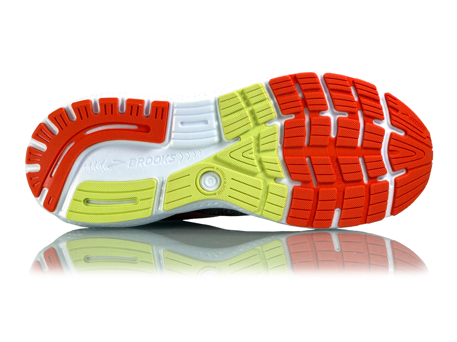 Brooks Ghost 16 GTX Herren Black/Mandarin Red/Green