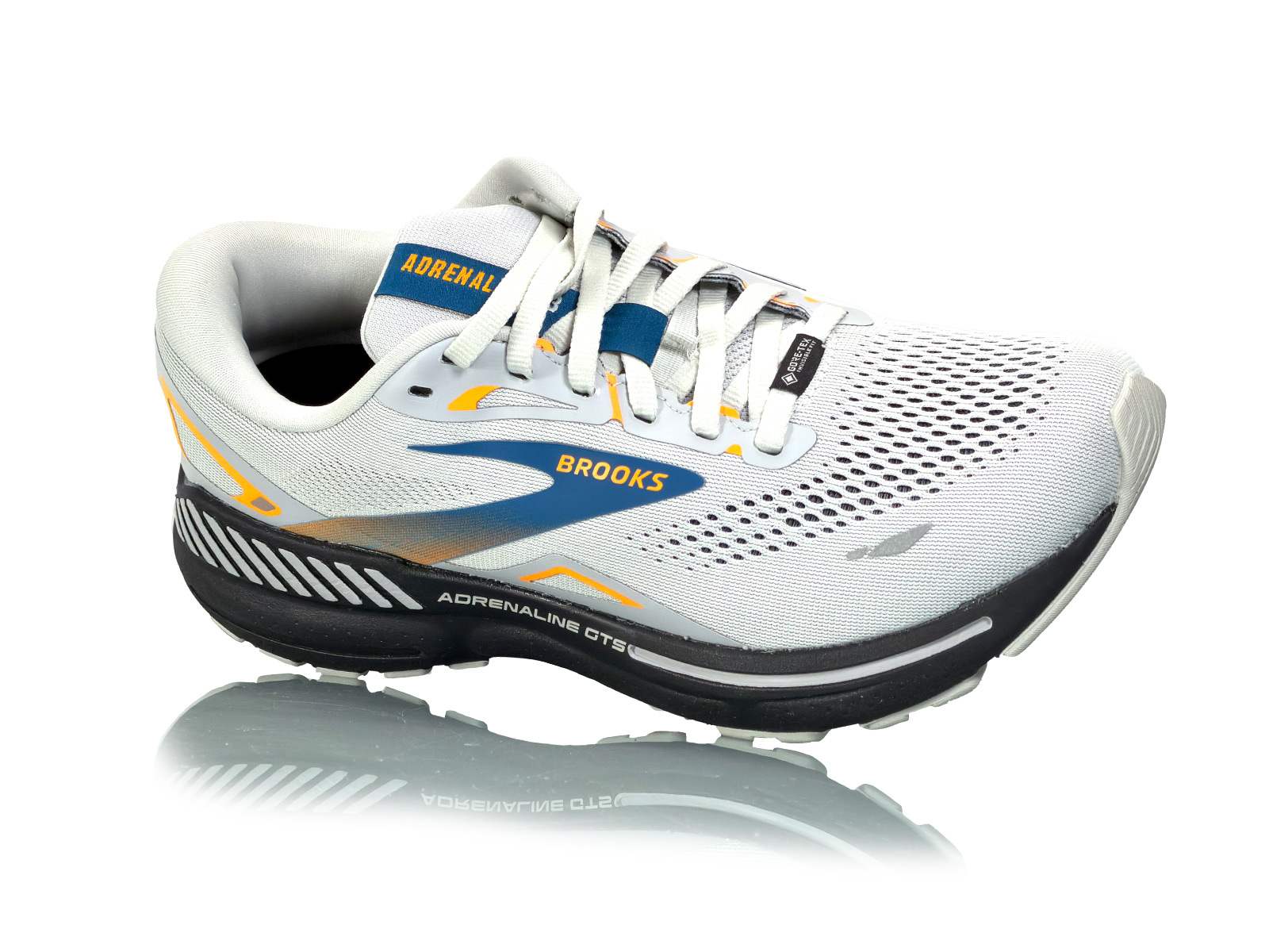 BROOKS Adrenaline GTS 23 GTX (M) Oyster/Mushroom Orange/Blue