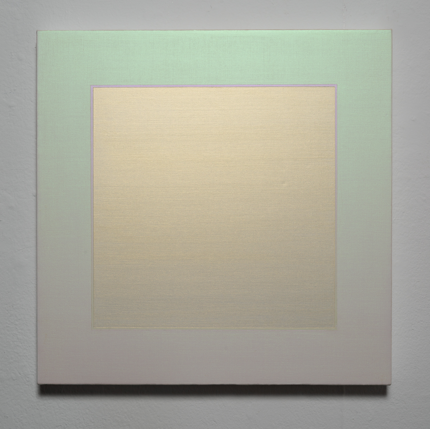 Golden Reflection in Green, Oil on canvas, 35×35cm, 2020