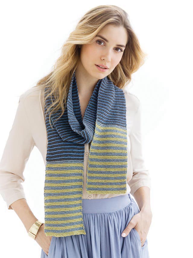 MILLIBAR SCARF Designed by Matthew Schrank, und je 2 Granite und Ocean