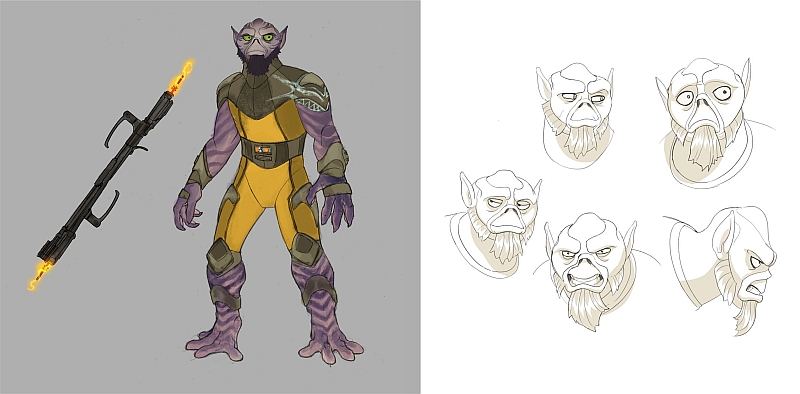 Zeb Orrelios Charakter Illustration