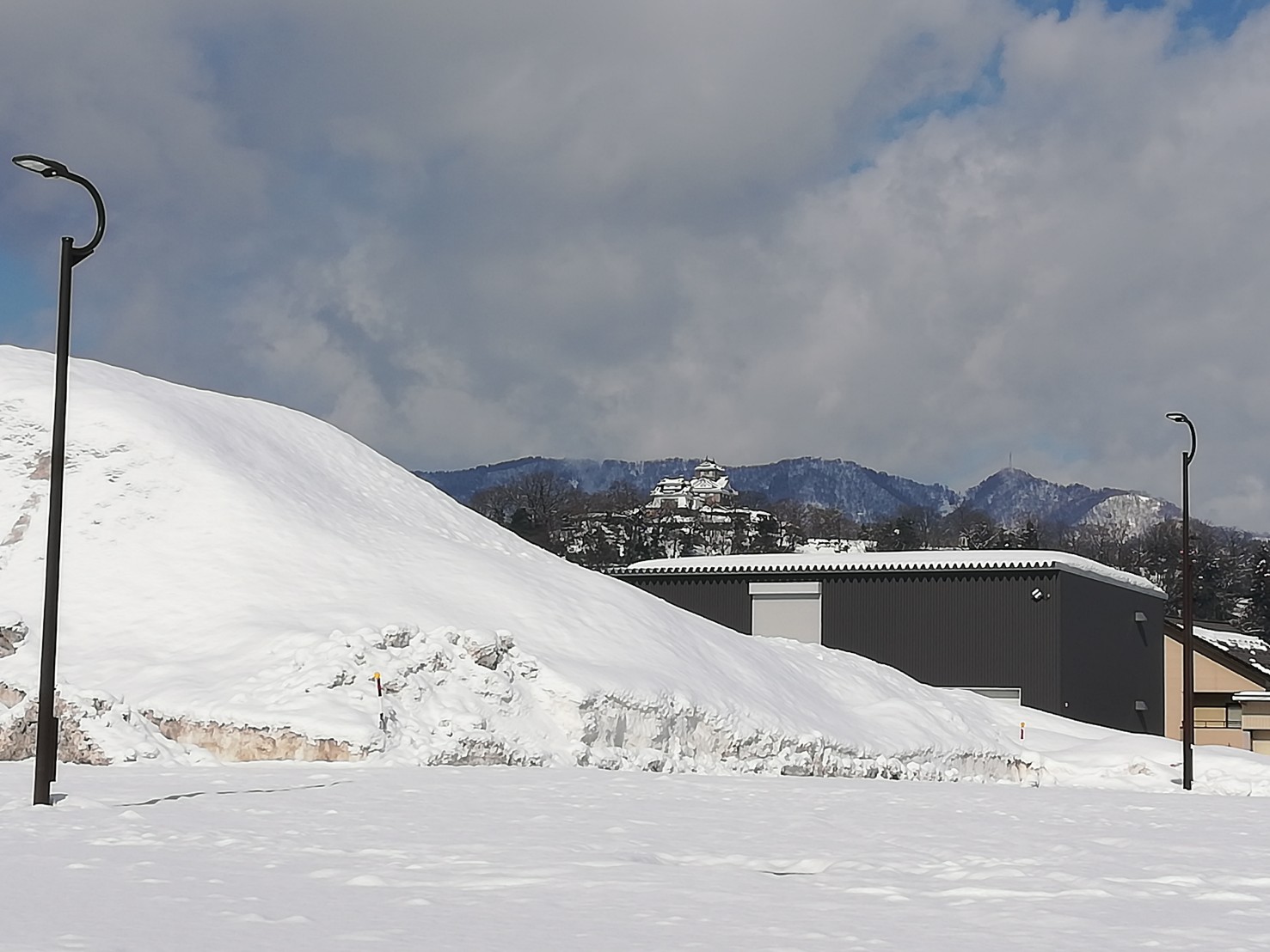 大野市雪景色