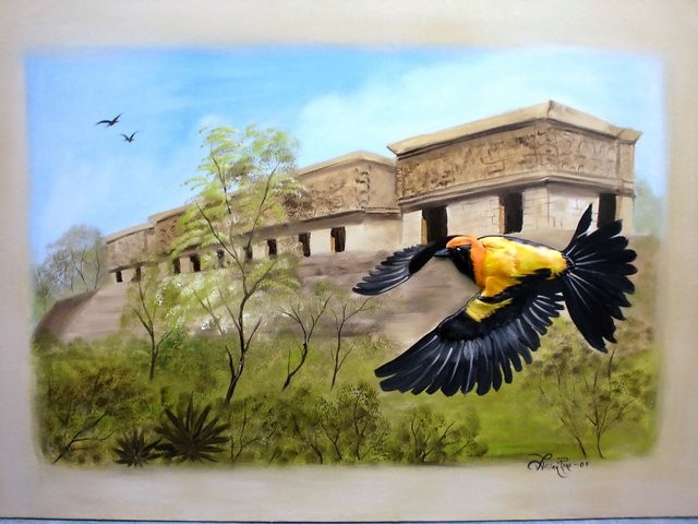 "Palacio del Gobernador, Uxmal, 2005" 50 x 70 cm.