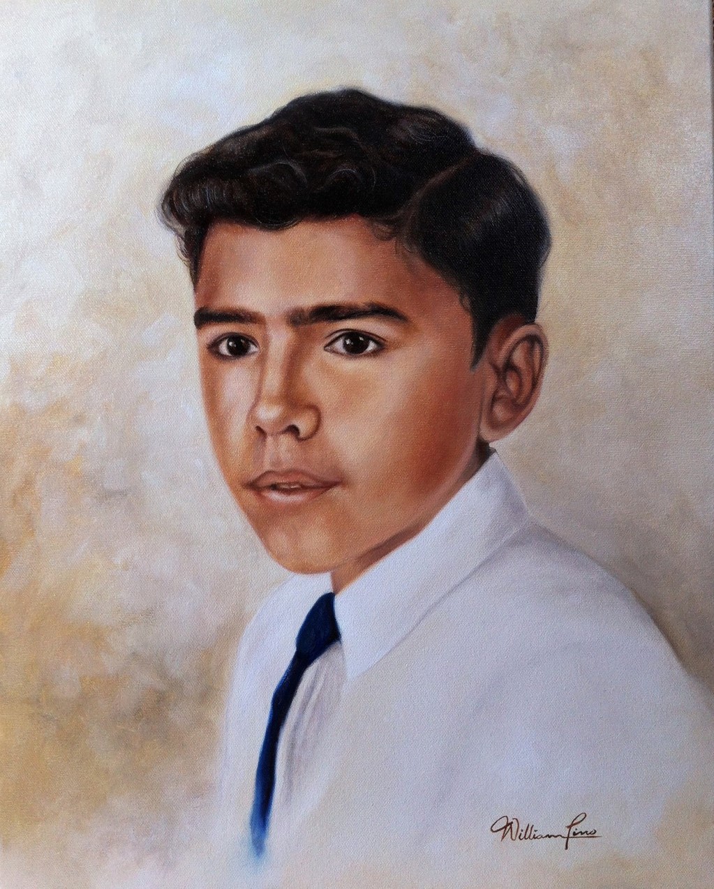 Retrato de un joven 40 x 50 cm. Óleo sobre tela