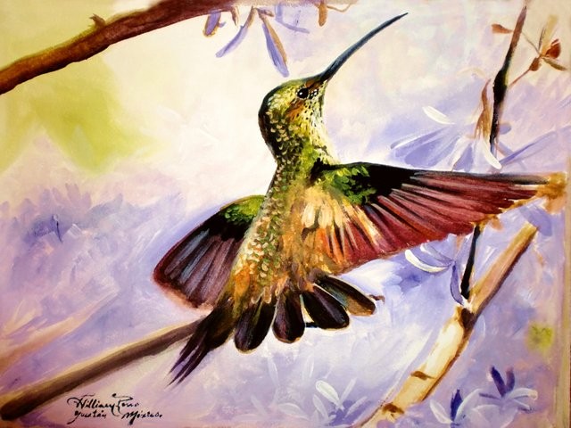 "Colibrí, 2011" 30 x 40 cm.