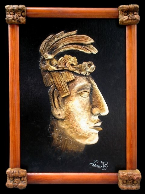 "Cabeza Maya, 2007" 25 x 30 cm.