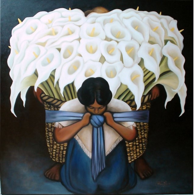 "Réplica Diego Rivera, 2006" 100 x 100 cm.