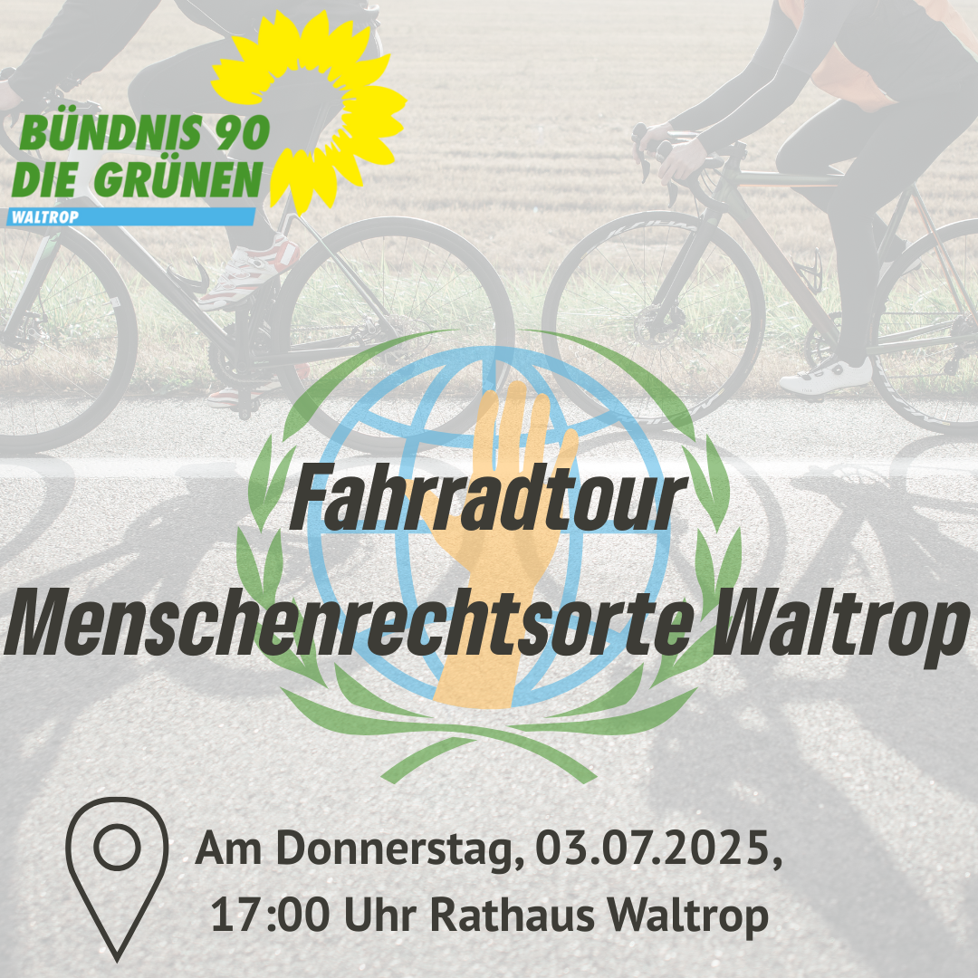 Einladung zur Fahrradtour zu den Menschenrechtsorten in Waltrop