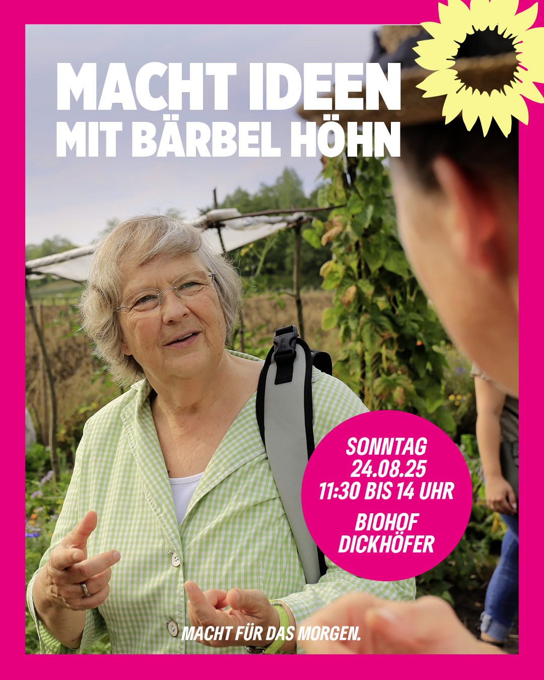 Bärbel Höhn treffen auf dem Biohof Dickhöfer