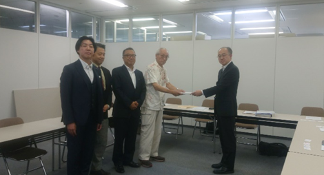 県企業局に対して要望書を提出しました