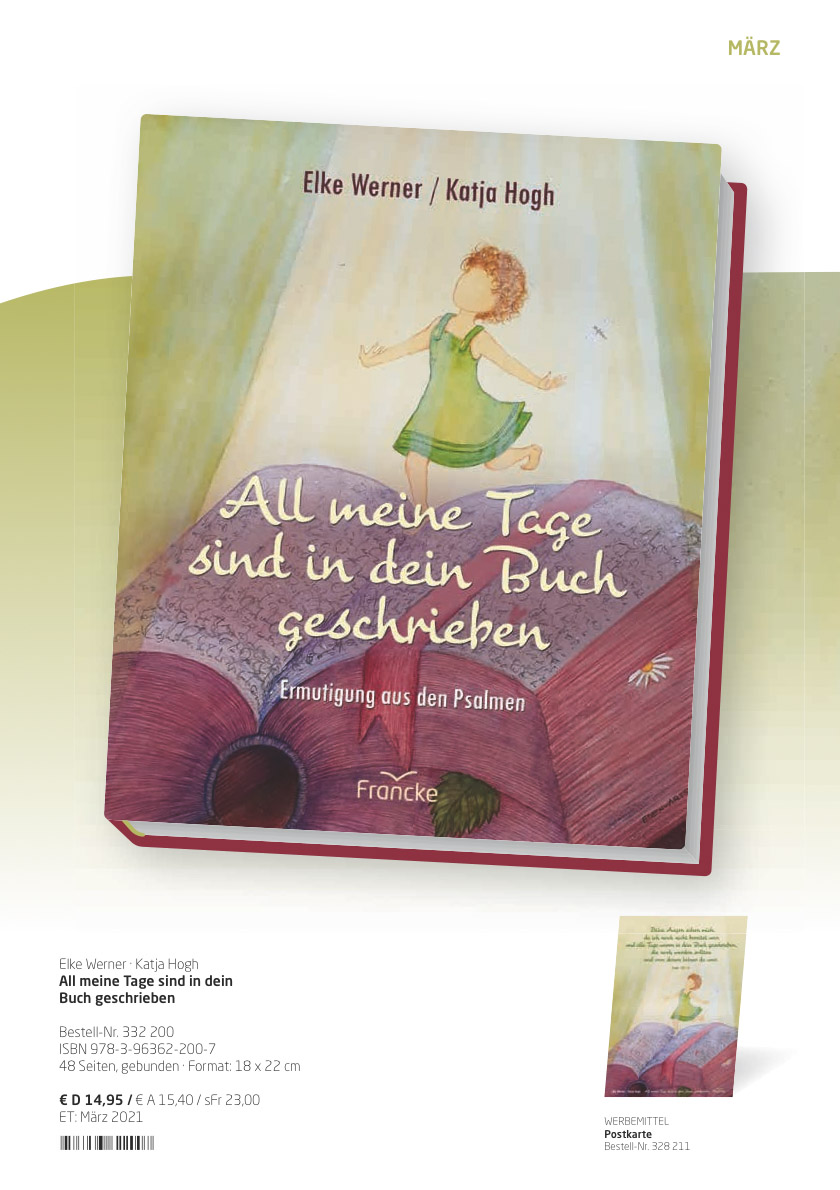 All meine Tage sind in dein Buch geschrieben - beim Francke Verlag erhältlich