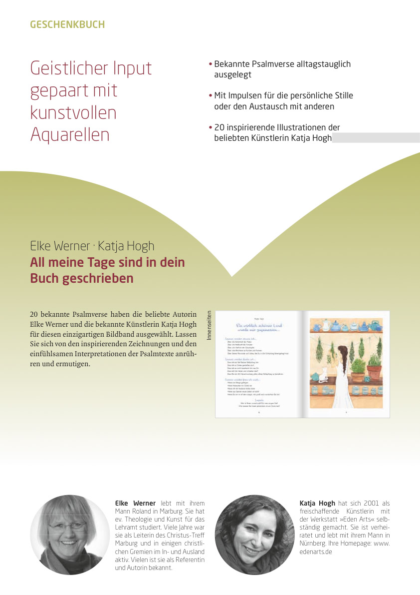 All meine Tage sind in dein Buch geschrieben - beim Francke Verlag erhältlich