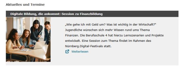 Vorstellen unserer Projekte zur Finanzbildung auf dem Nürnberg Digital Festival 2025