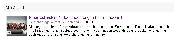 Netter Anblick: Platz 1 bei Google News mit einem Hinweis auf unser Projekt (Screenshot vom 22.09.2016)