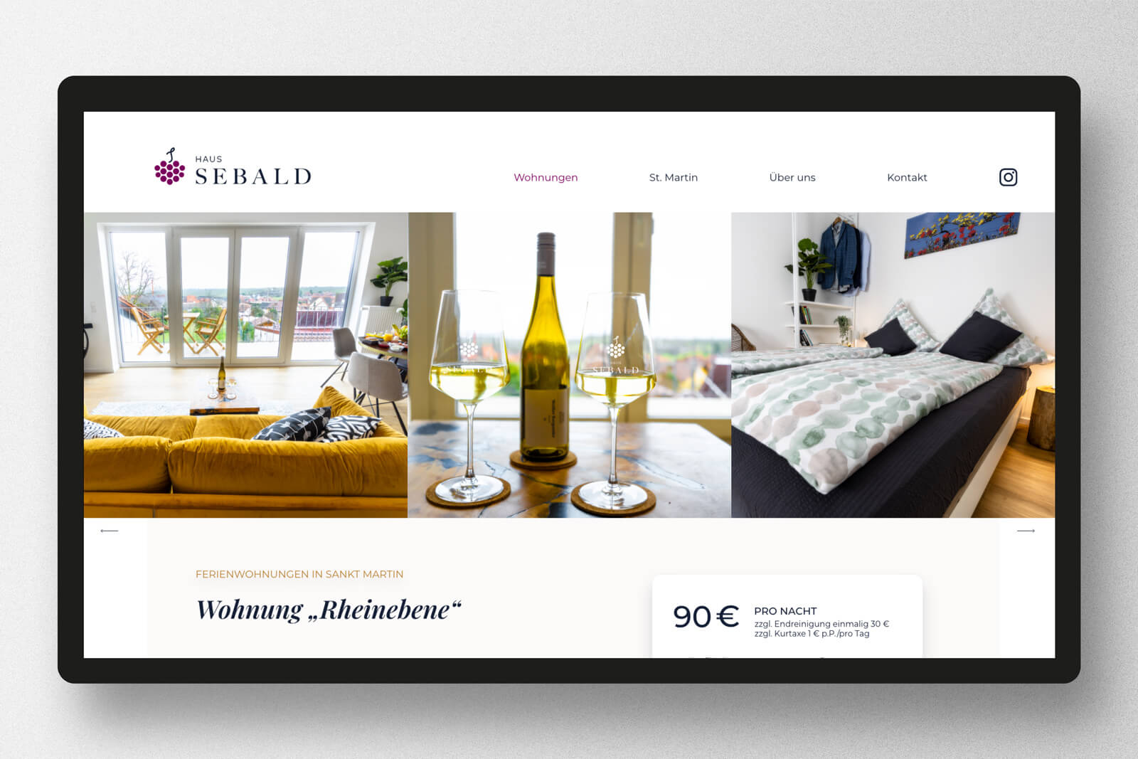Corporate Design Webdesign  für Architekten Ansicht auf Laptop