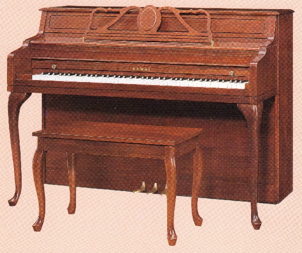 リフレッシュ済み中古ピアノ　KAWAI　カワイ　504F　オシャレ家具調モデル カワイ 504-F（中古再調整品/新品同様） - ピアノ販売・レンタルピアノ