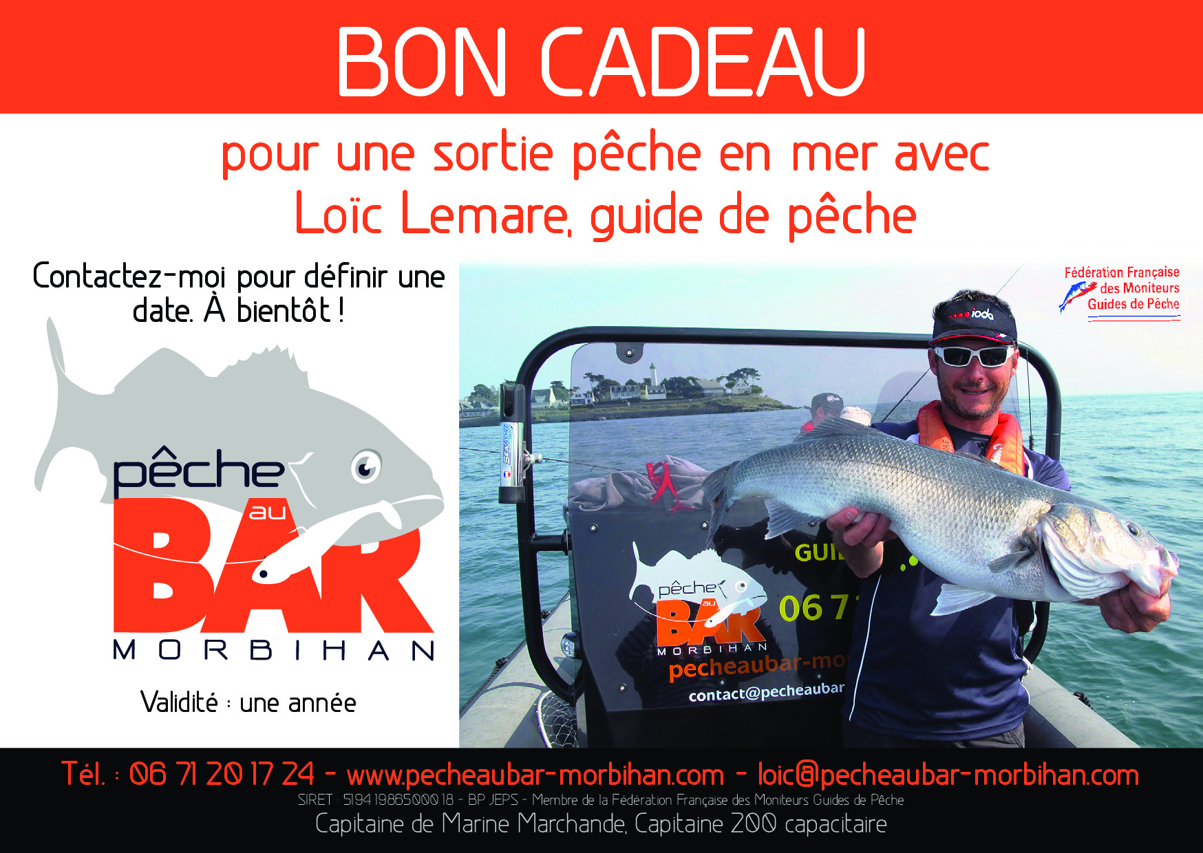 Offrez un bon cadeau pêche, pour un anniversaire, un départ à la